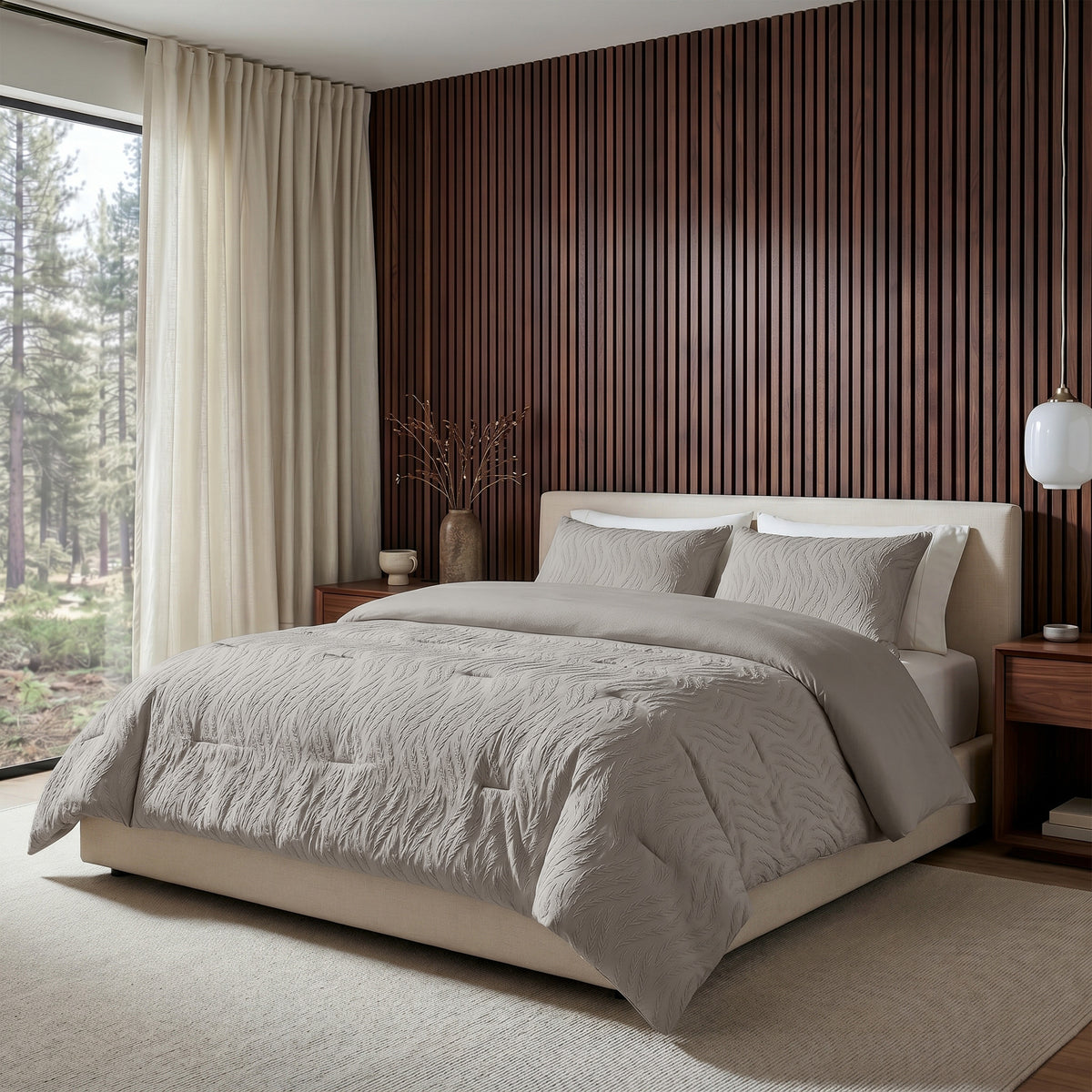 Lazy Dekbed Rafa Taupe Met Kussenslopen