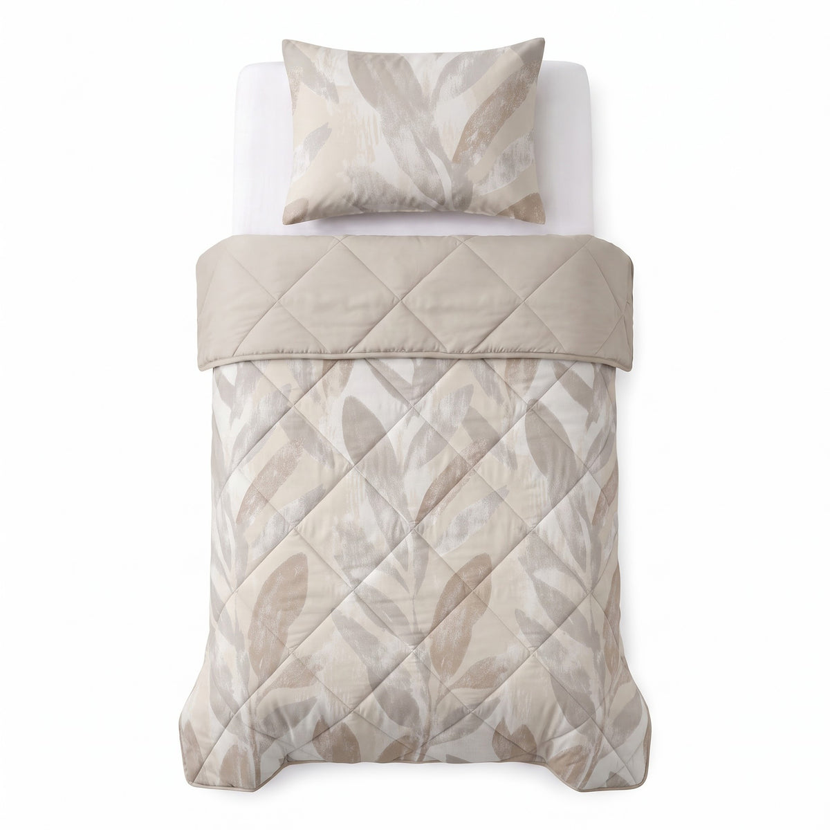 Dekbed Zonder Overtrek Gacho Taupe – Wasbaar, incl. kussenslopen, extra lang 220 cm