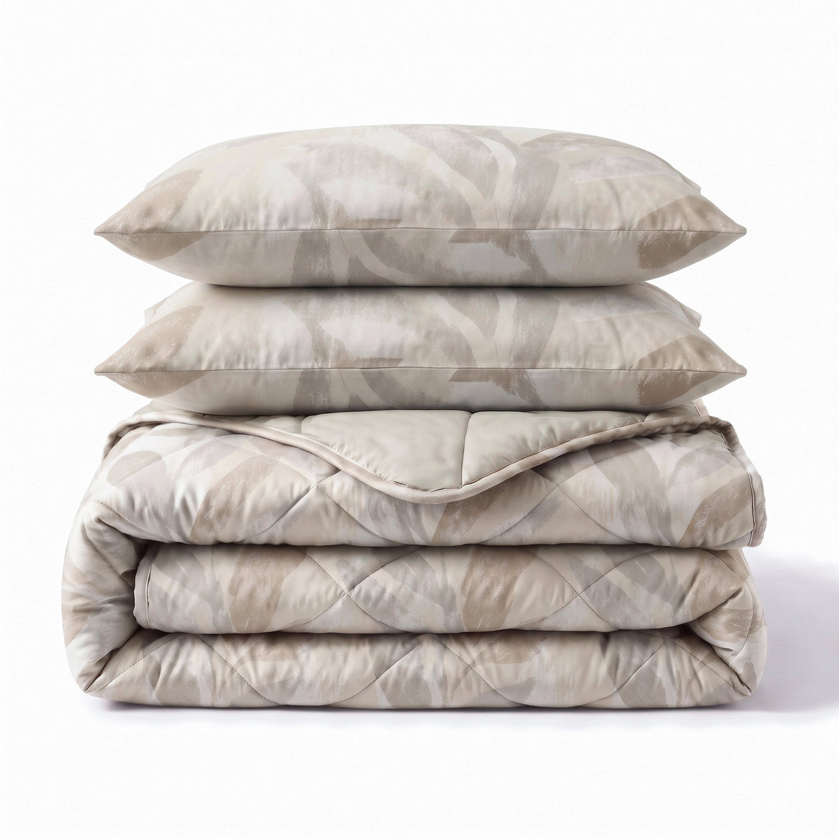 Dekbed Zonder Overtrek Gacho Taupe – Wasbaar, incl. kussenslopen, extra lang 220 cm