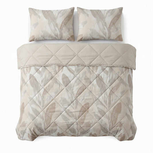 Dekbed Zonder Overtrek Gacho Taupe – Wasbaar, incl. kussenslopen, extra lang 220 cm