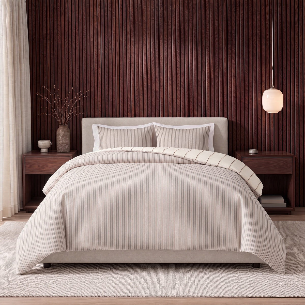 Dekbed Zonder Overtrek Max Beige/Roze – Wasbaar, incl. kussenslopen, extra lang 220 cm