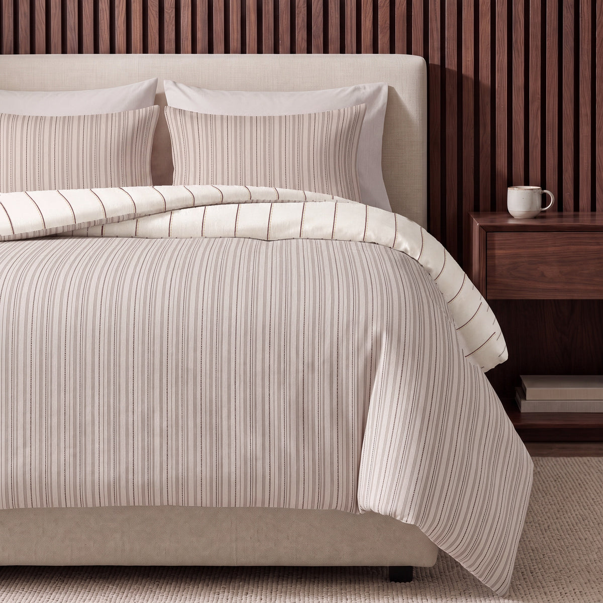 Dekbed Zonder Overtrek Max Beige/Roze – Wasbaar, incl. kussenslopen, extra lang 220 cm