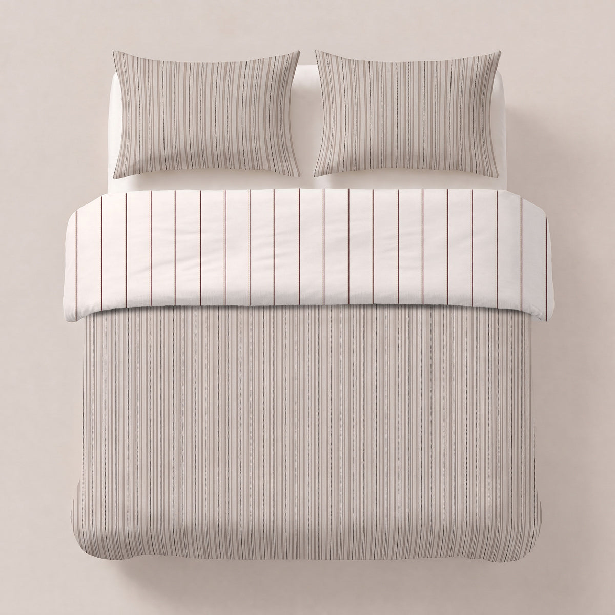 Dekbed Zonder Overtrek Max Beige/Roze – Wasbaar, incl. kussenslopen, extra lang 220 cm