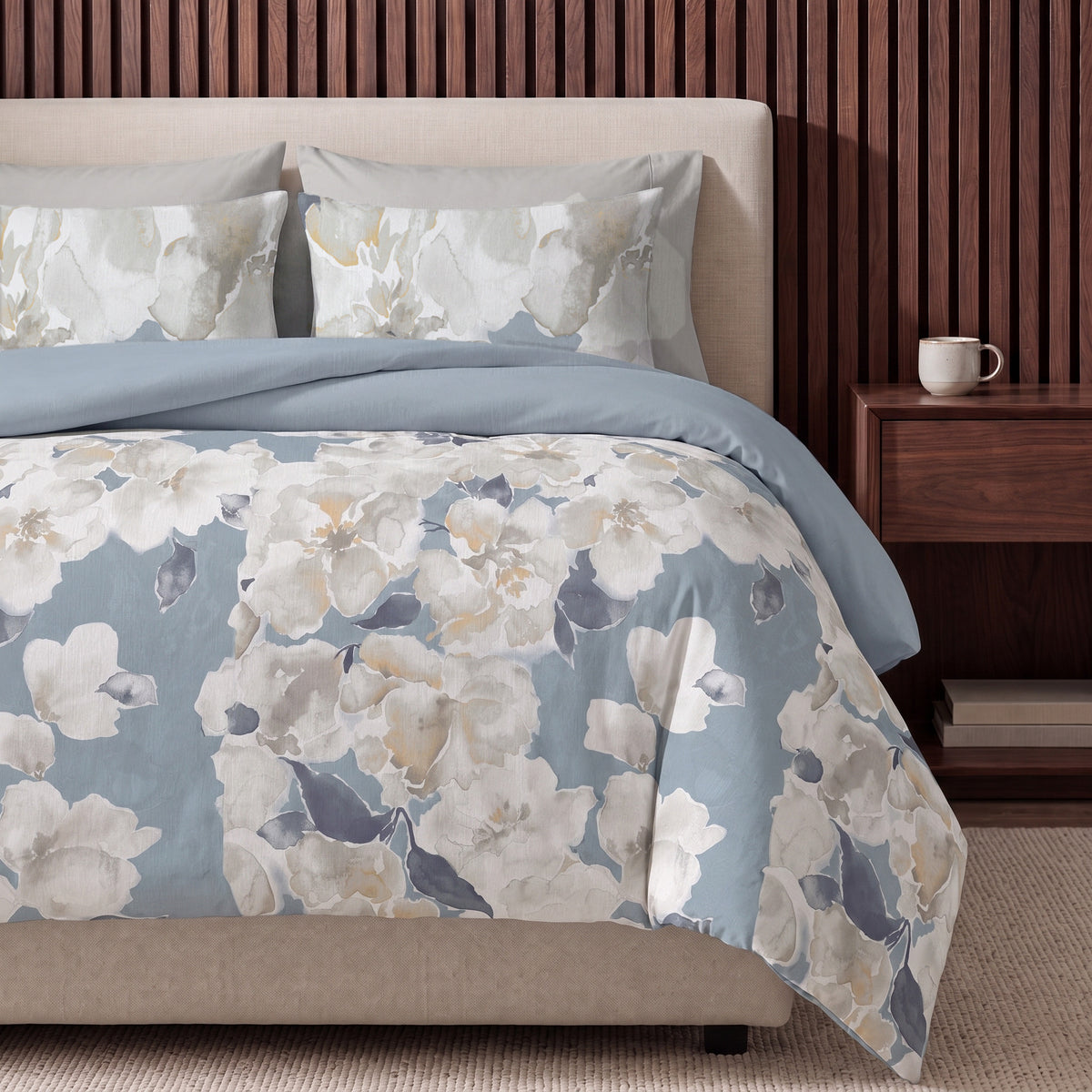Dekbed Zonder Overtrek Stephanie Blauw – Wasbaar, incl. kussenslopen, extra lang 220 cm