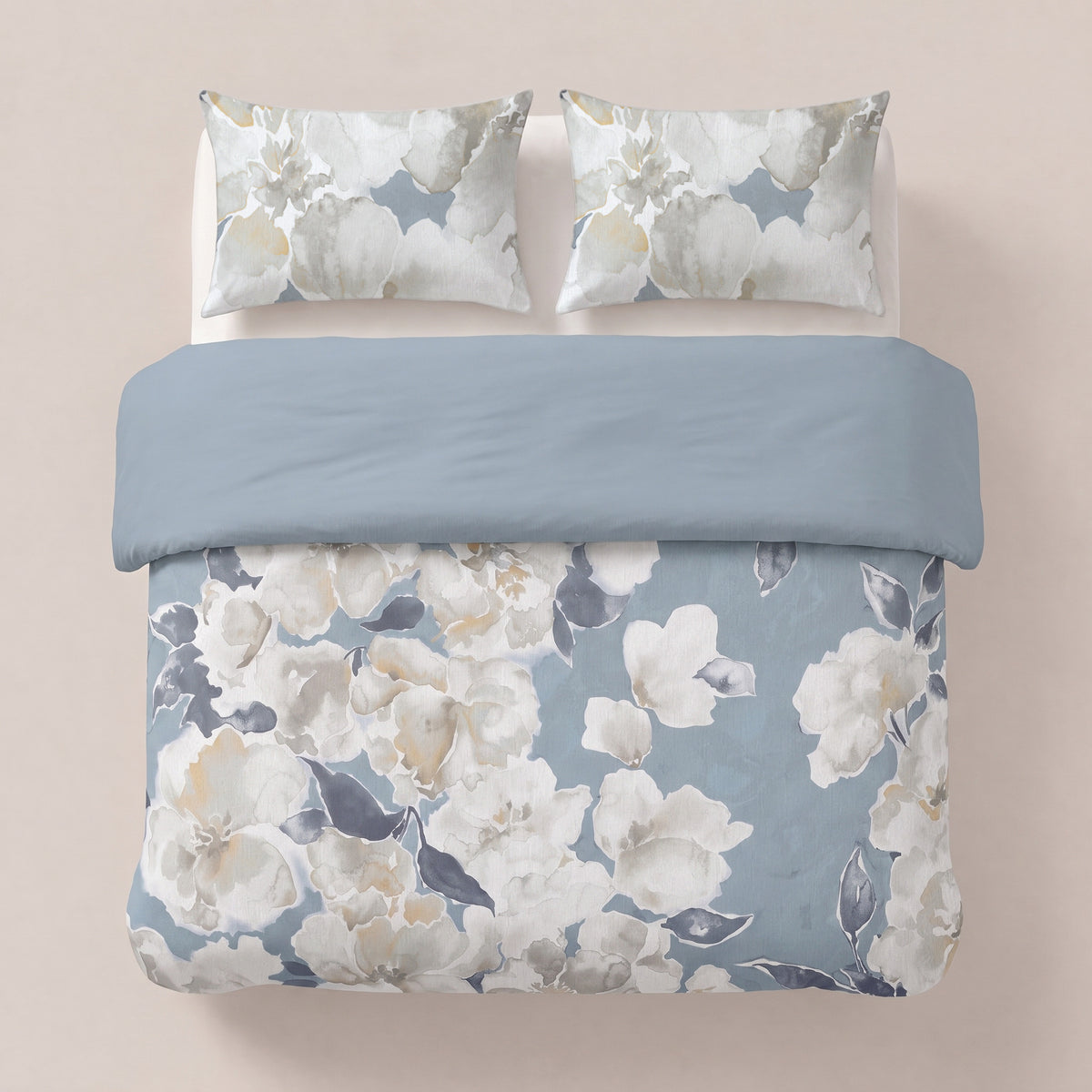 Dekbed Zonder Overtrek Stephanie Blauw – Wasbaar, incl. kussenslopen, extra lang 220 cm