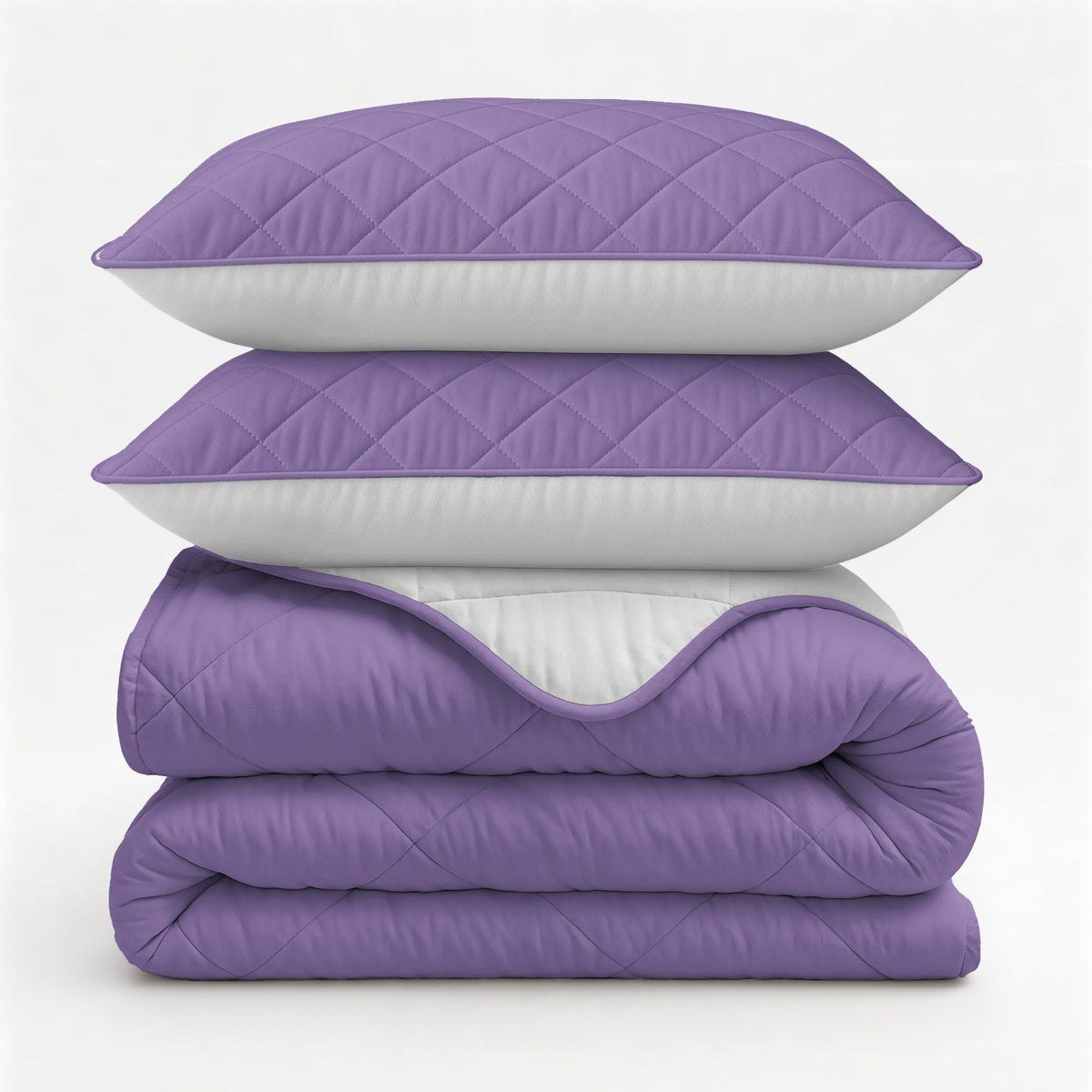 Lazy Dekbed Uni Beige - Lavendel Met Kussenslopen