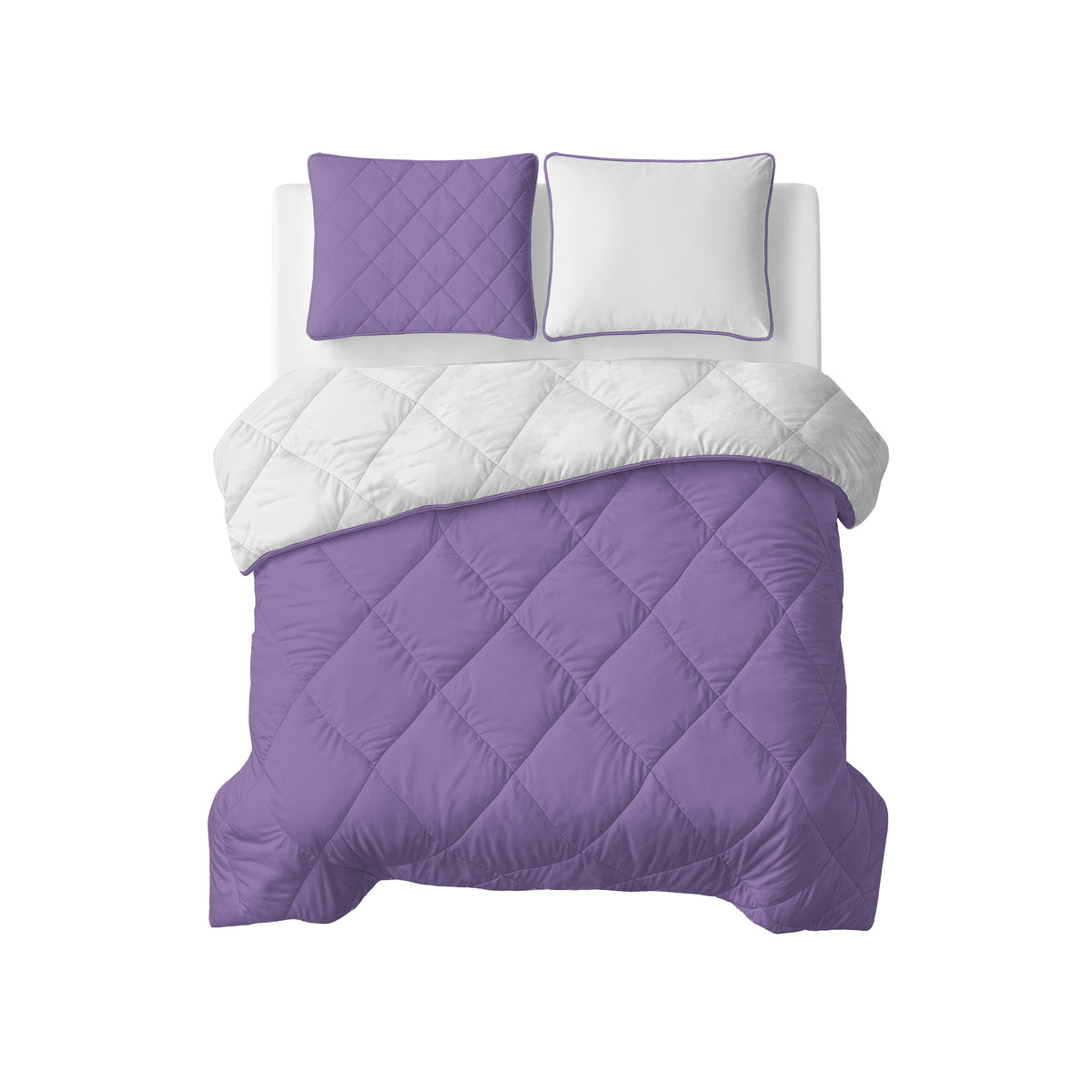 Lazy Dekbed Uni Beige - Lavendel Met Kussenslopen
