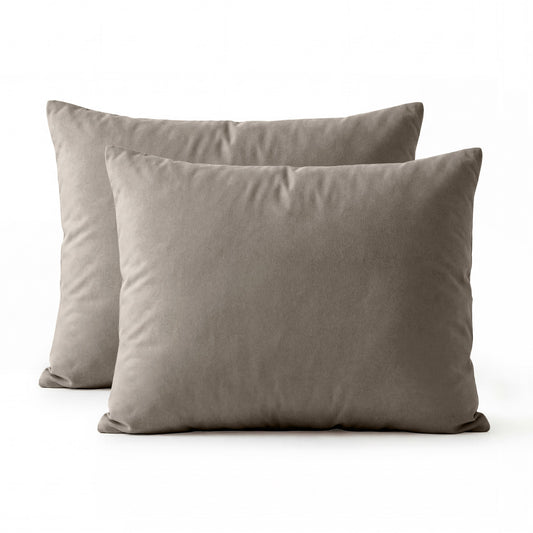 NordDream Lazy Μαξιλαροθήκη Percale σετ 2 τεμ. Taupe Καφέ