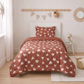 Kinderdekbed Zonder Overtrek Hartjes Rood – Wasbaar 140 x 200 cm