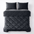 Teddy Velvet Dekbed Zonder Overtrek Zwart – Wasbaar, incl. kussenslopen