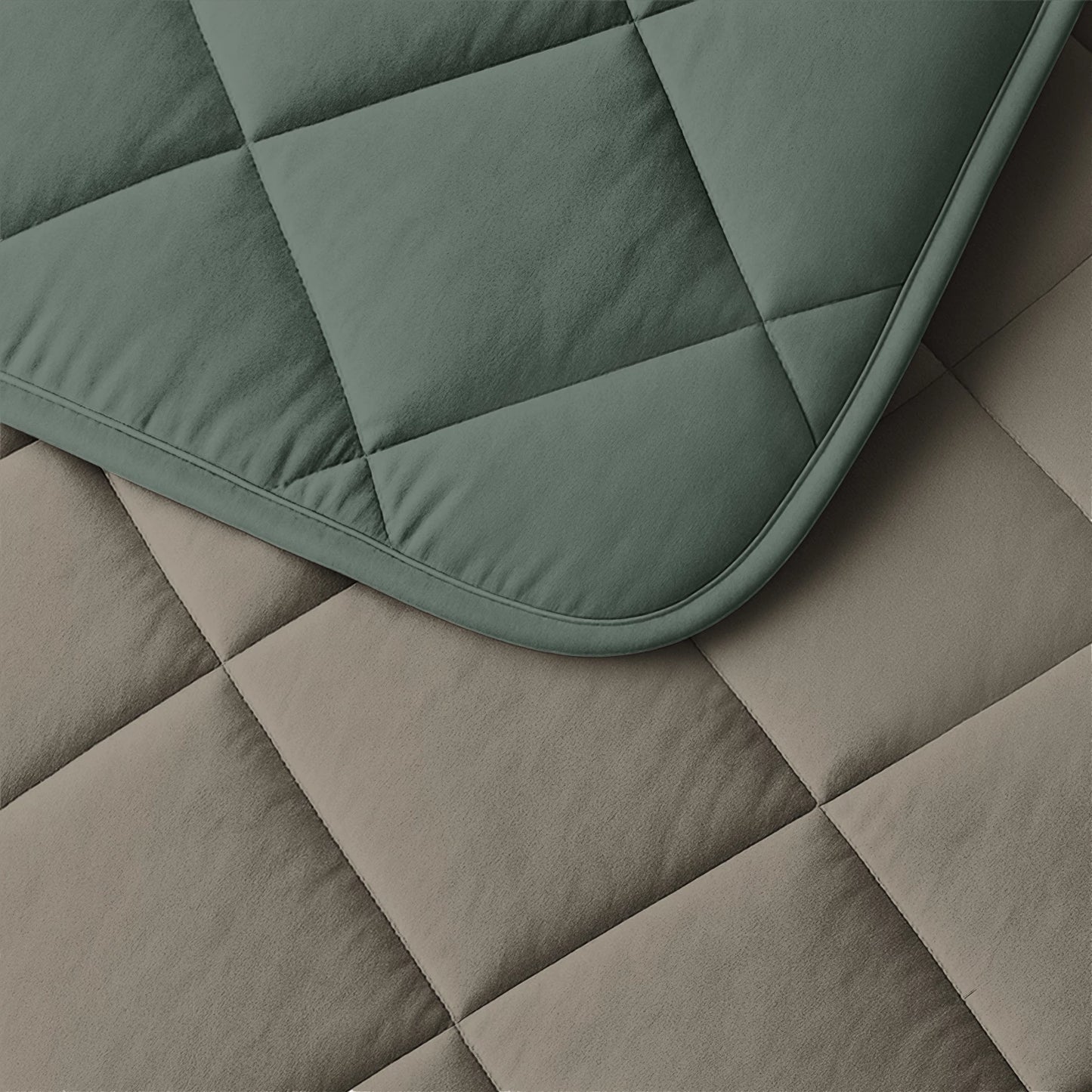 NordDream Dekbed United Groen Taupe met kussenslopen 1+1 GRATIS