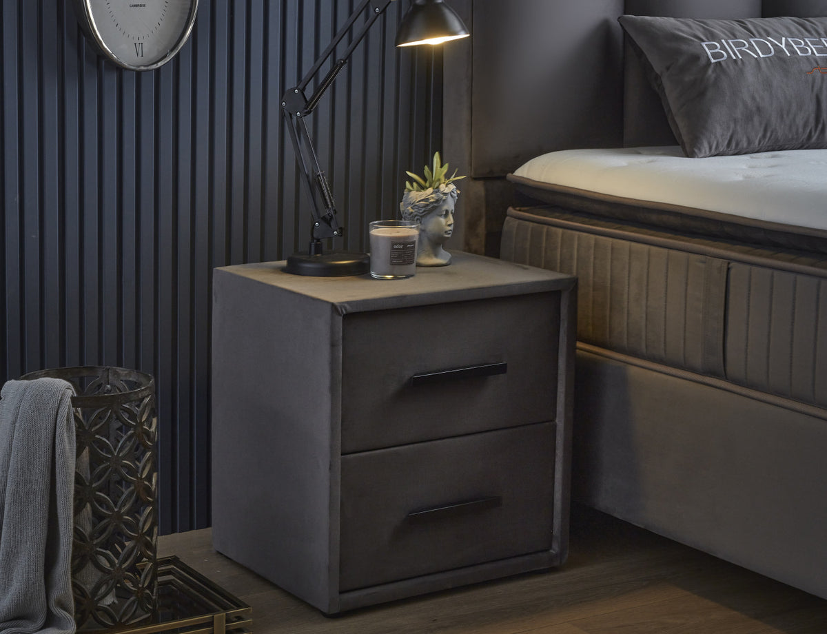 SKYBEDD® Boxspring met opbergruimte Birdybedd Antraciet