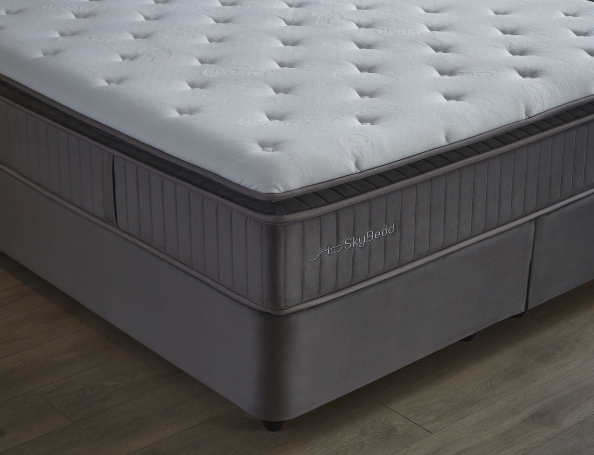 SKYBEDD® Boxspring met opbergruimte Birdybedd Antraciet