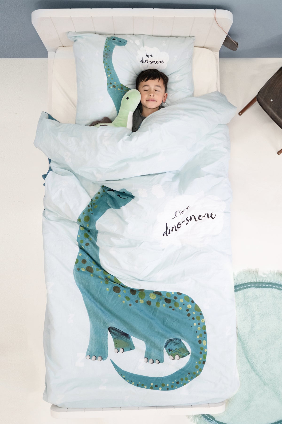 Dekbedovertrek I'm a Dino-Sore Blauw