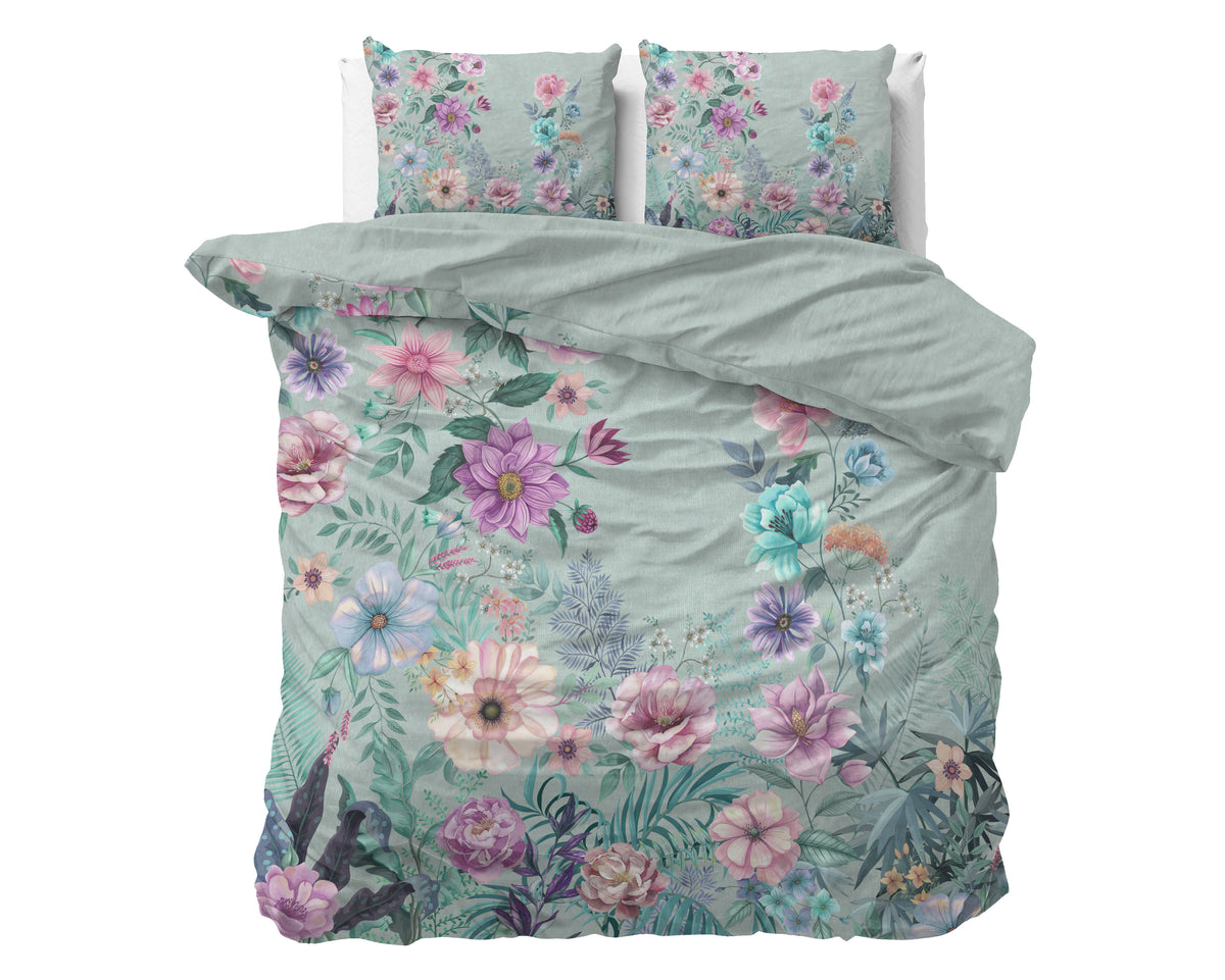 Dekbedovertrek Flore Blauw