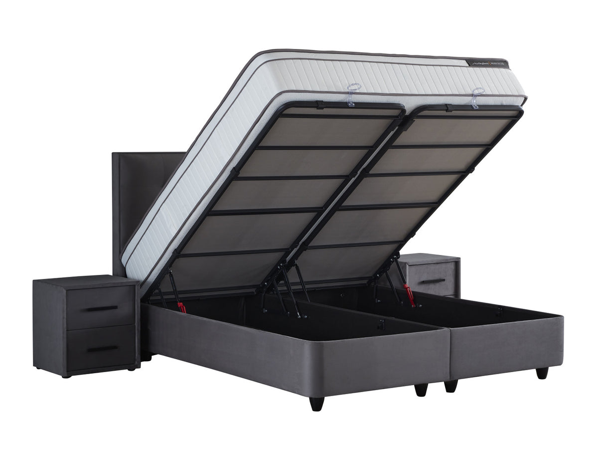 SKYBEDD® Boxspring met opbergruimte Modebedd