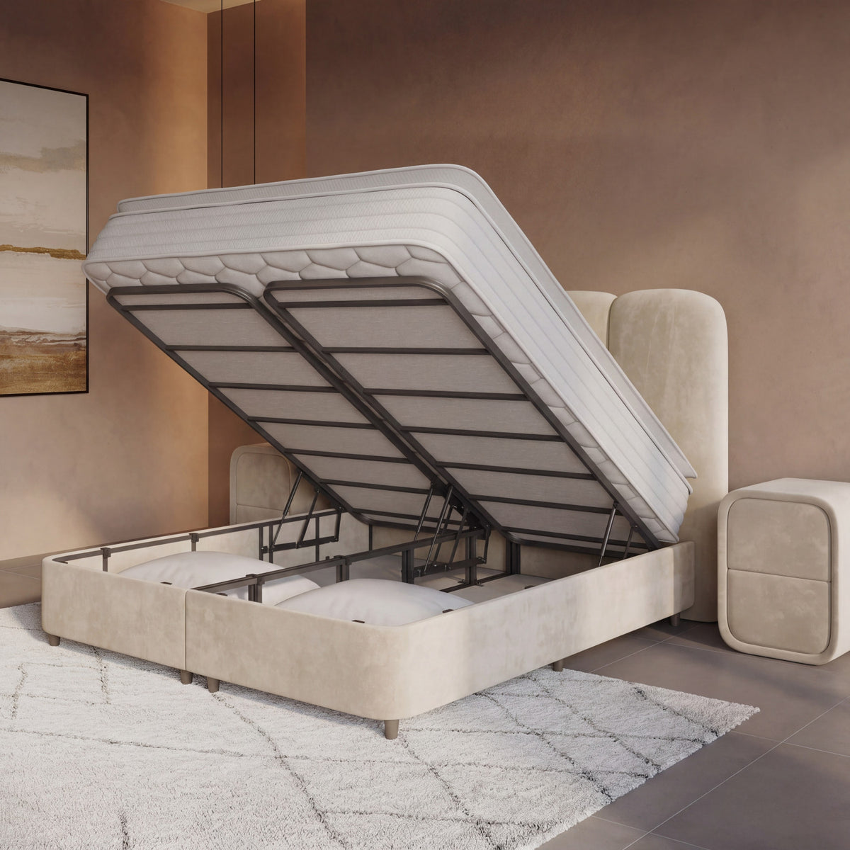 Dreamhouse Opbergboxspring Pearl Beige