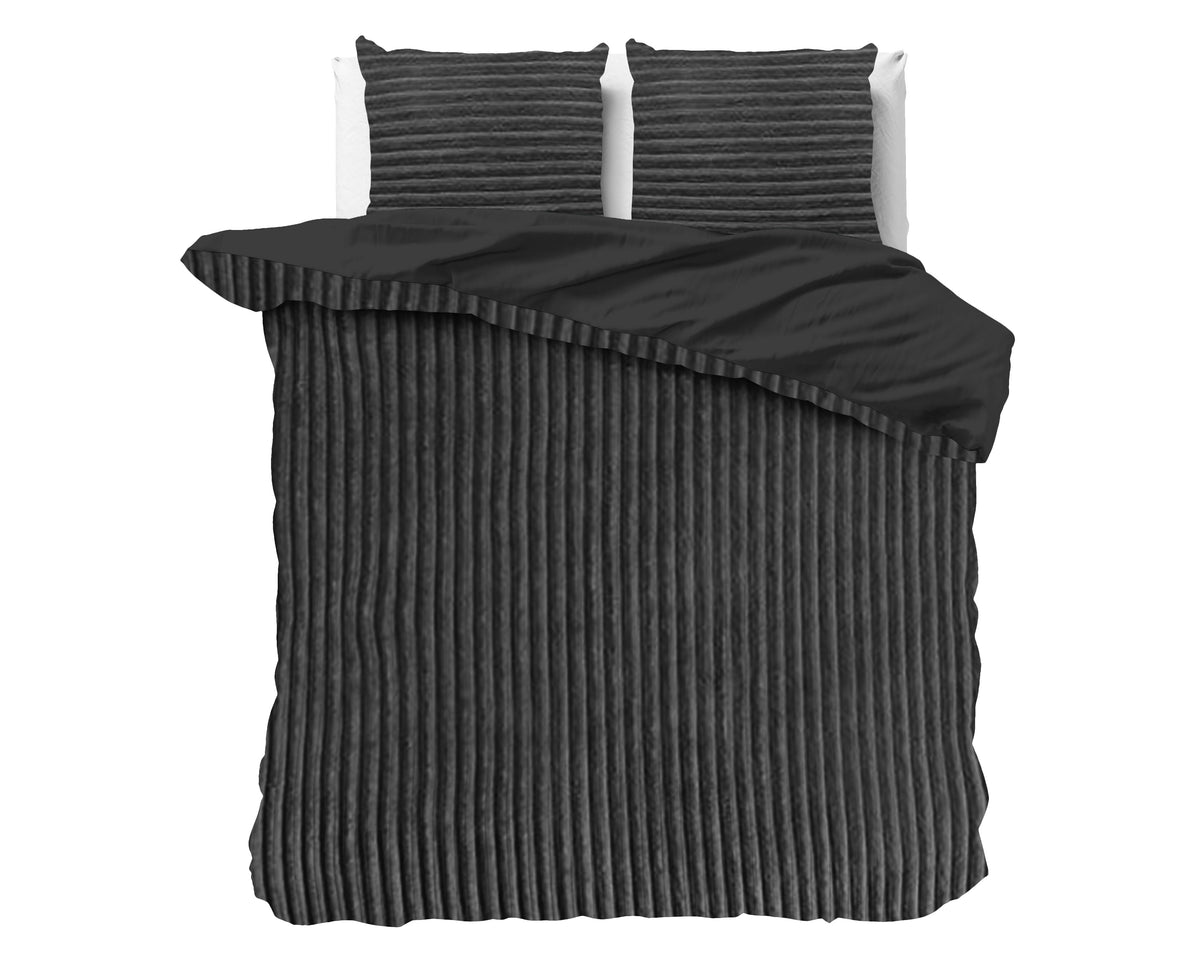 NordDream Плик за завивка Rib Teddy Антрацитен