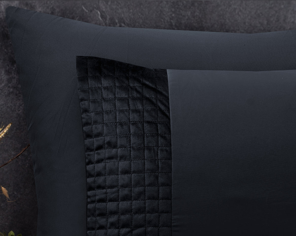 Dekbedovertrek Velvet Band Zwart