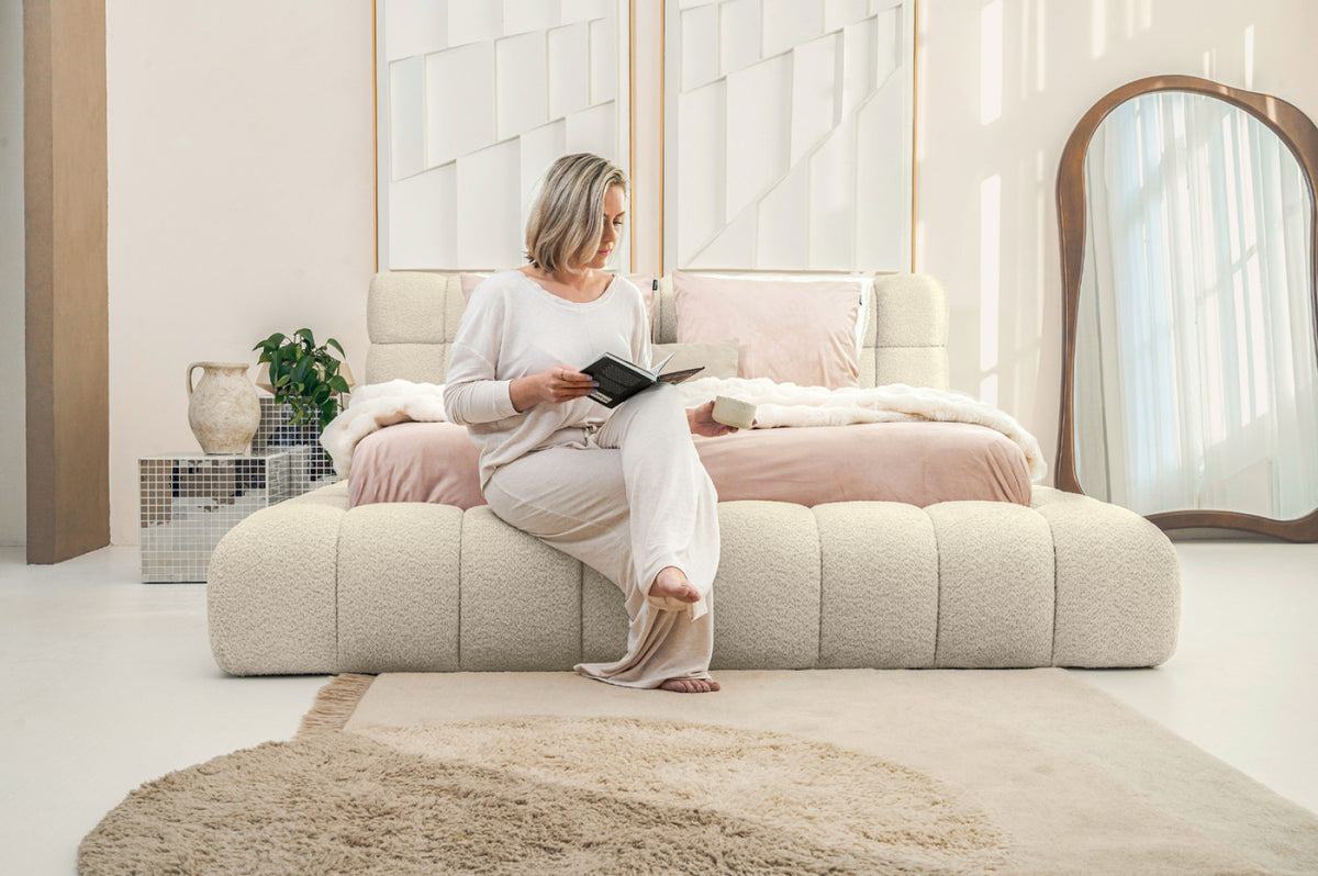 Adore Ruby Bouclé Beige - Zonder Matras