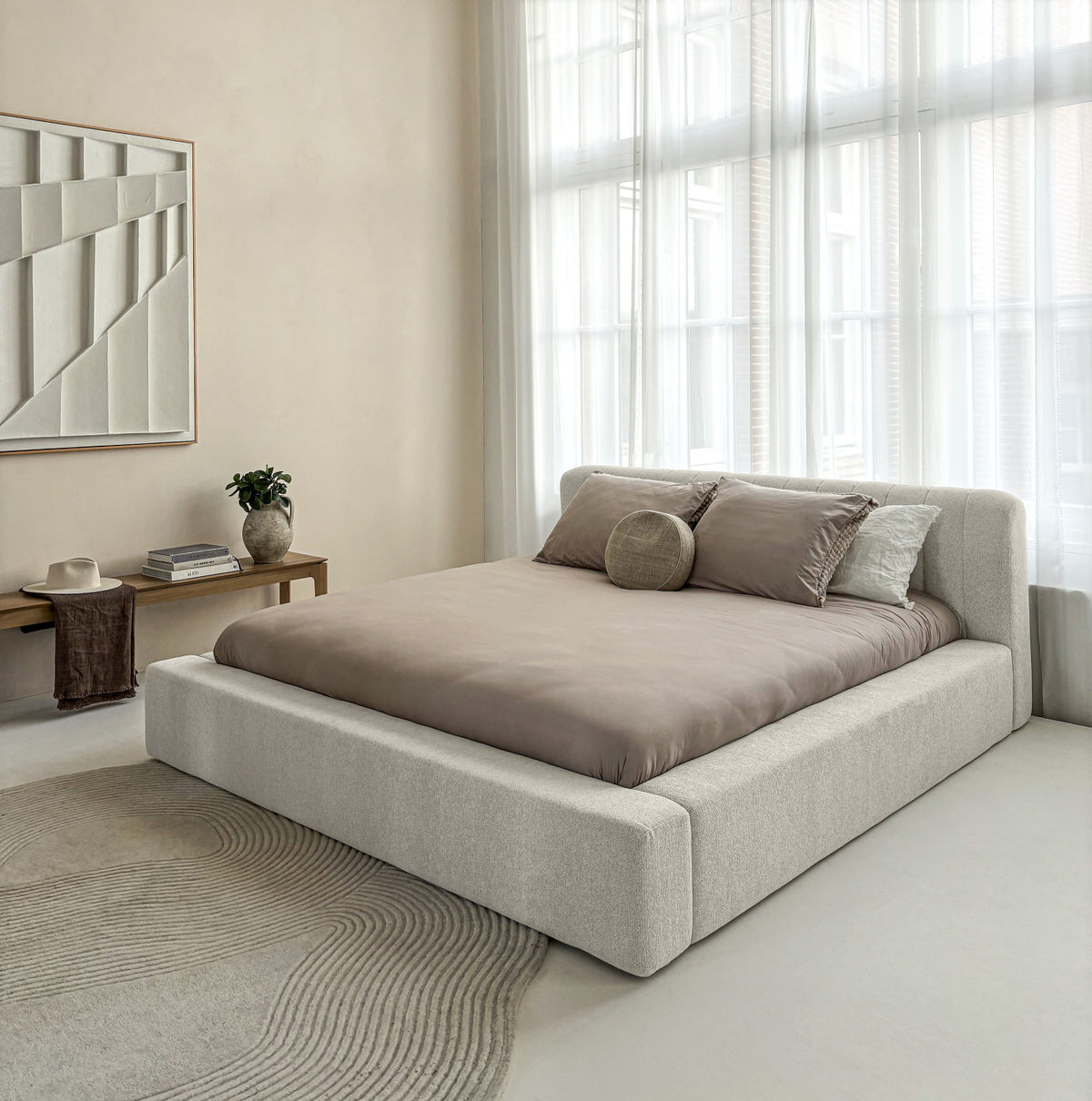 Adore Opberg Edira Beige met Hybrid Tencel Pocket Matras