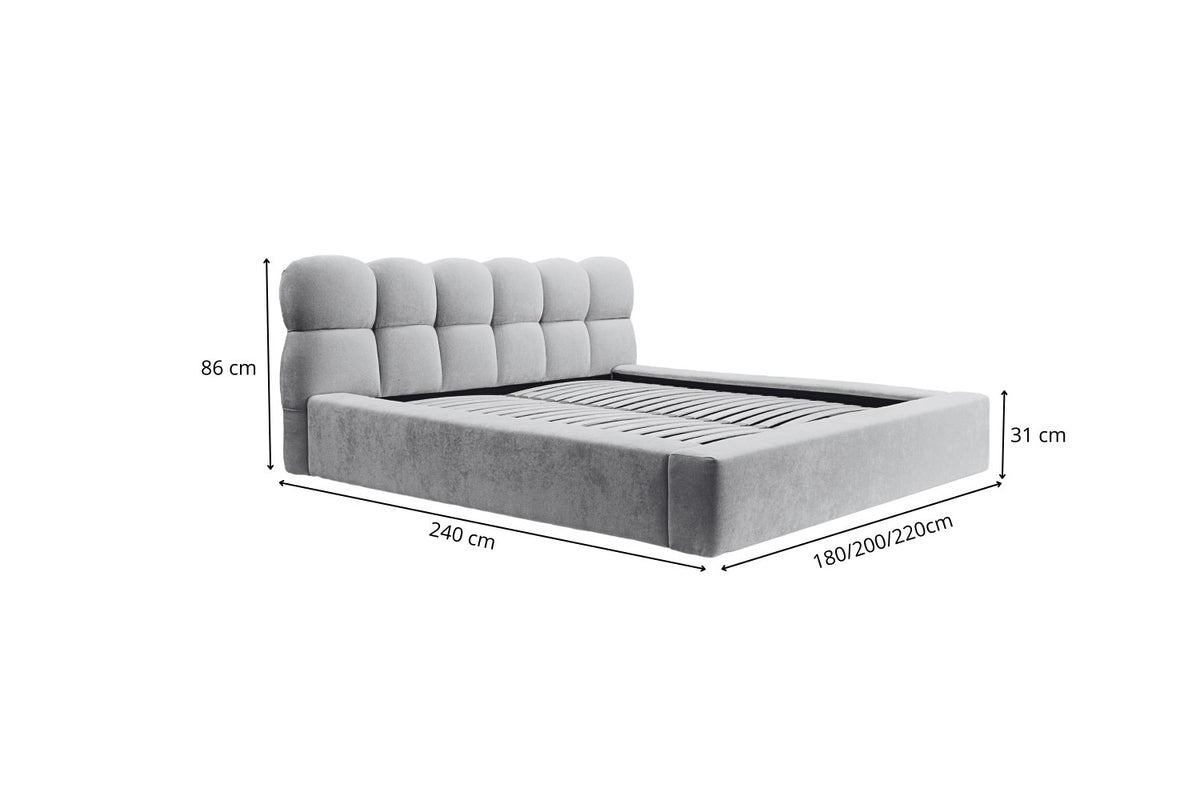 Adore Opberg Houston Grijs met Hybrid Tencel Pocket Matras
