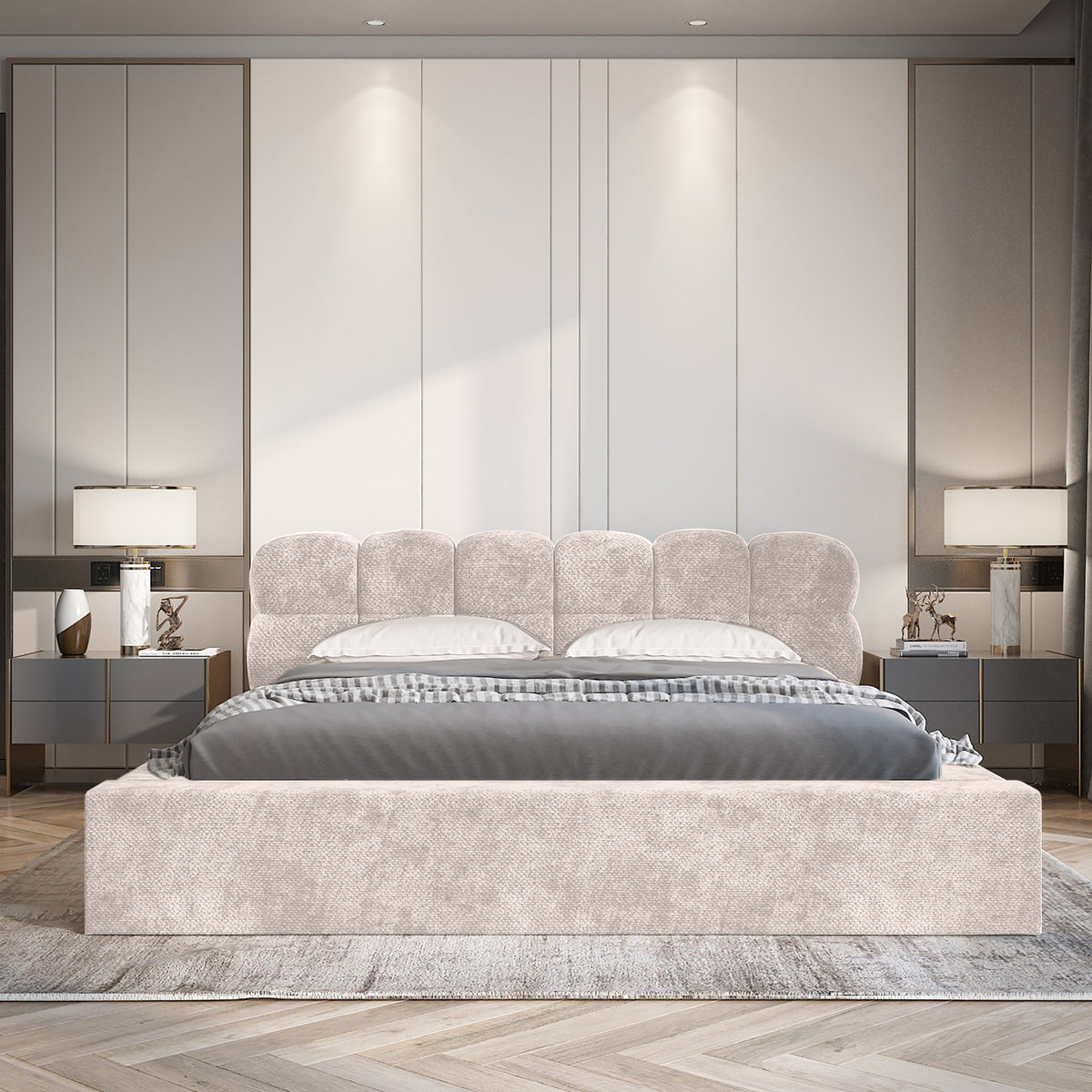 Adore Opberg Houston Grijs met Hybrid Tencel Pocket Matras