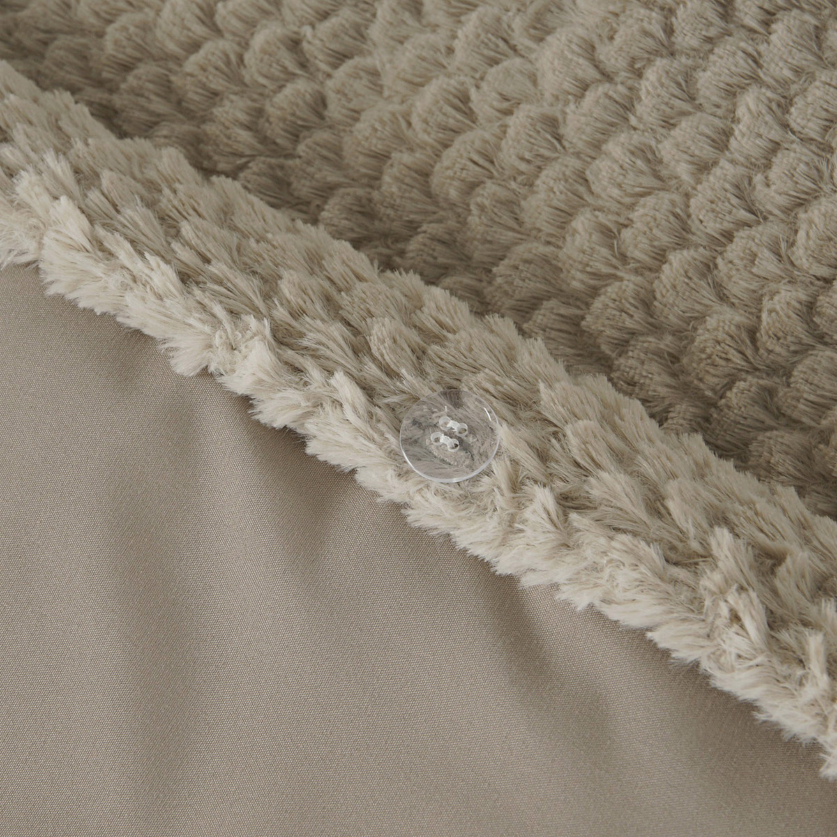 Dekbedovertrek Fur Teddy Taupe