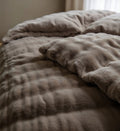 Dekbedovertrek Pompom Taupe