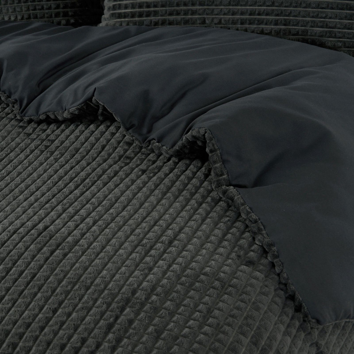 Dekbedovertrek Check Teddy Antraciet