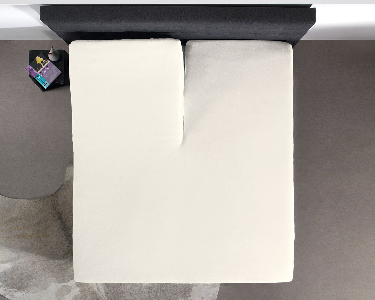 Splittopper Katoen Hoeslaken Creme