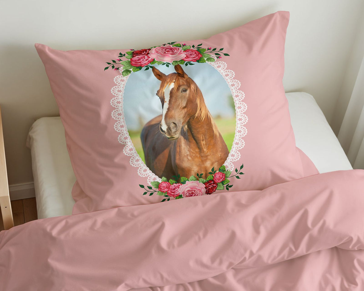 Dekbedovertrek Cute Horse Roze