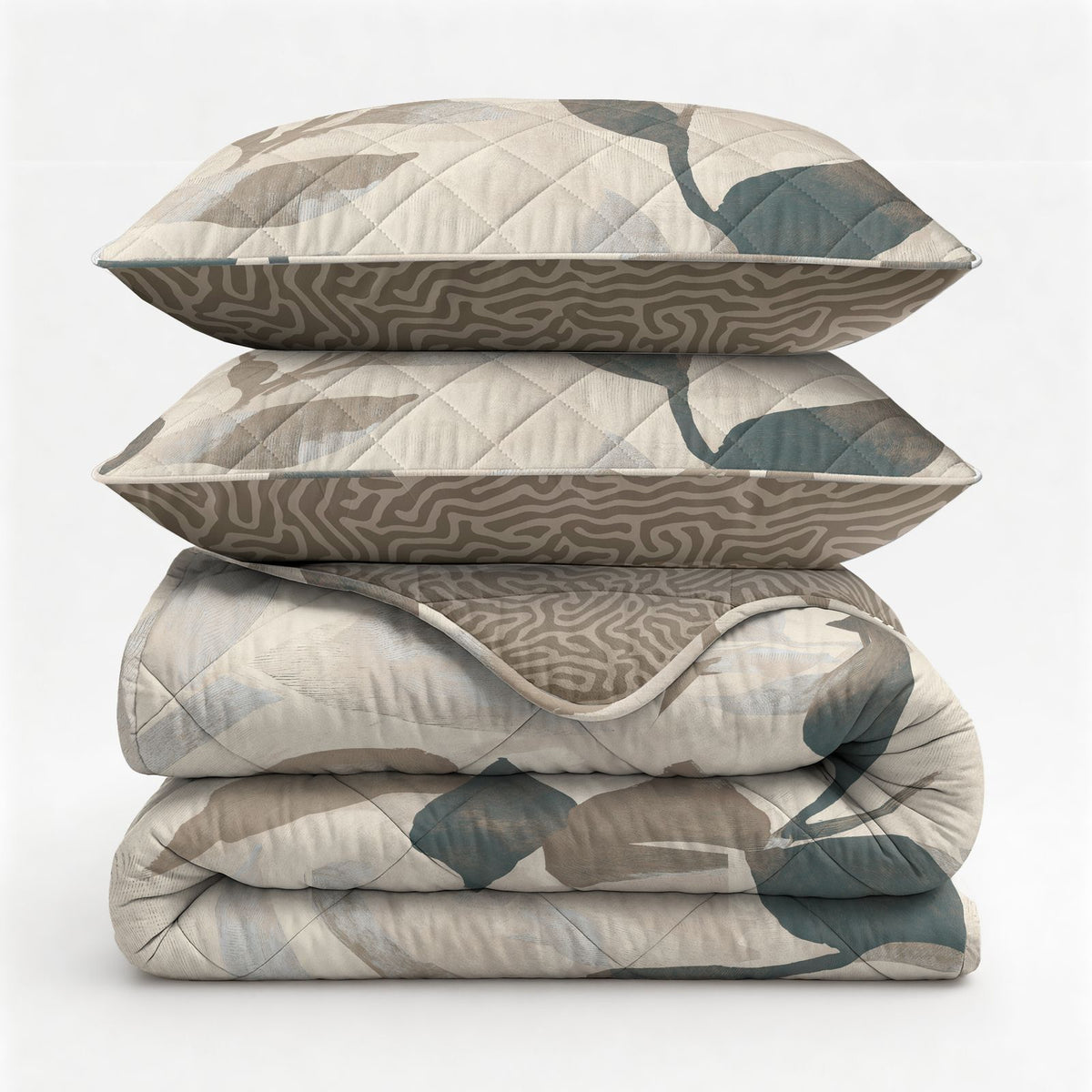 Lazy Dekbed Solitude Taupe Met Kussenslopen