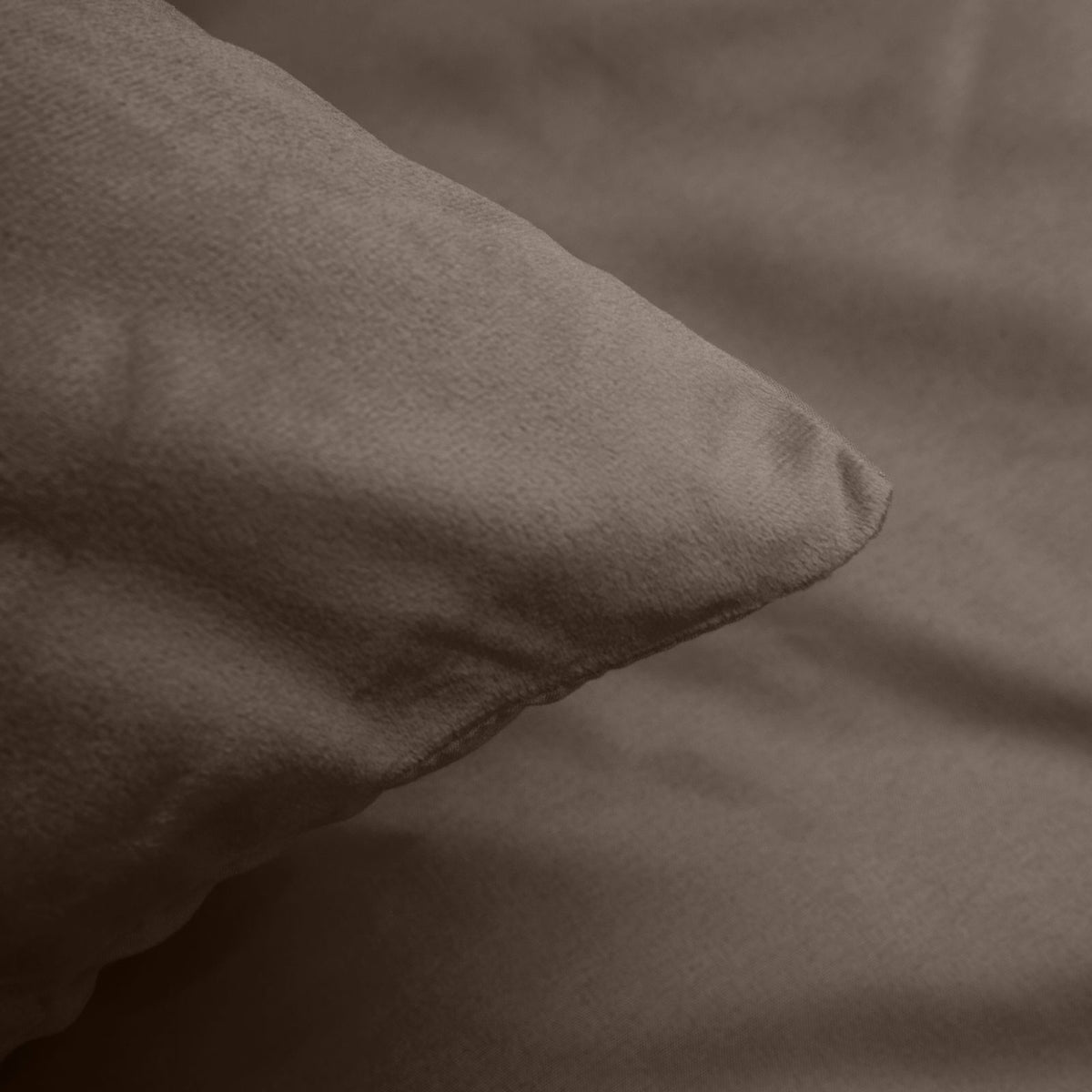 Velvet Uni Dekbedovertrek Taupe