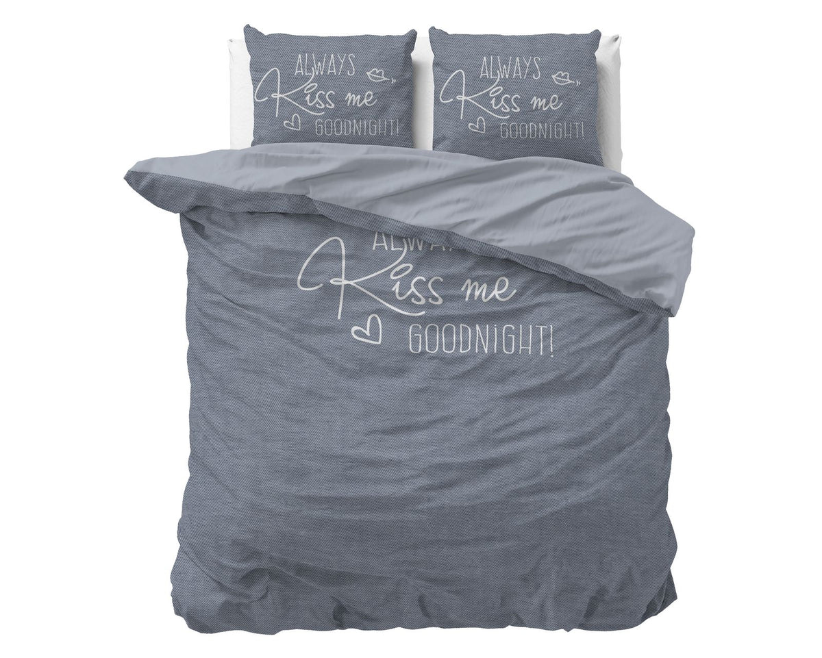 Dekbedovertrek Kiss Me Blauw