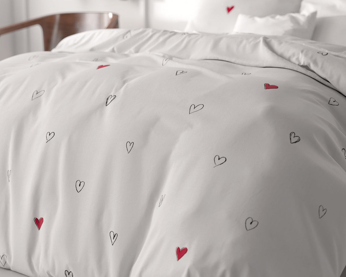 Dekbedovertrek Hearts Everywhere Wit