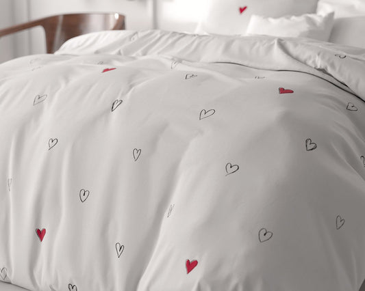 Dekbedovertrek Hearts Everywhere Wit