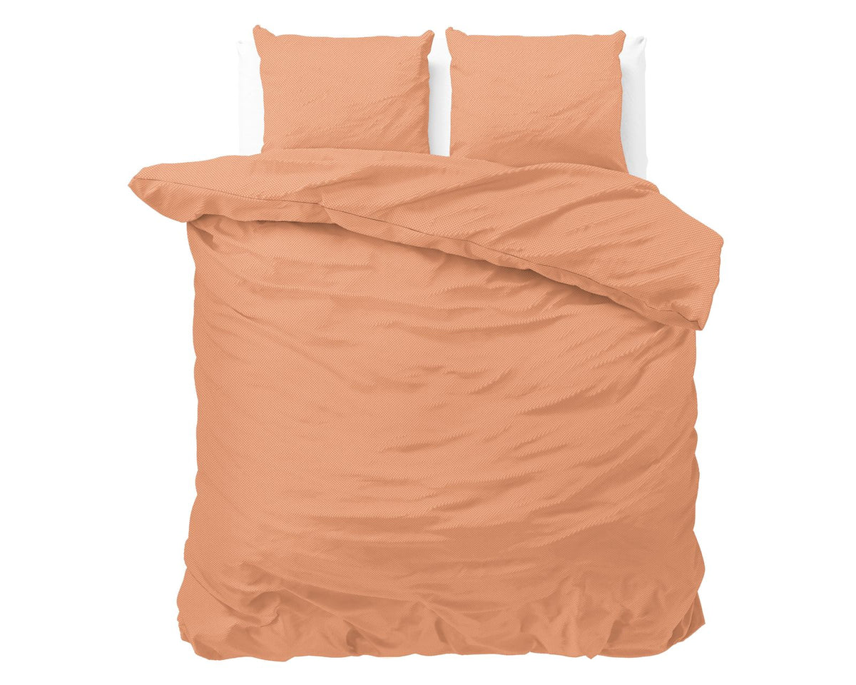 Dekbedovertrek Satin Point Pastel Oranje