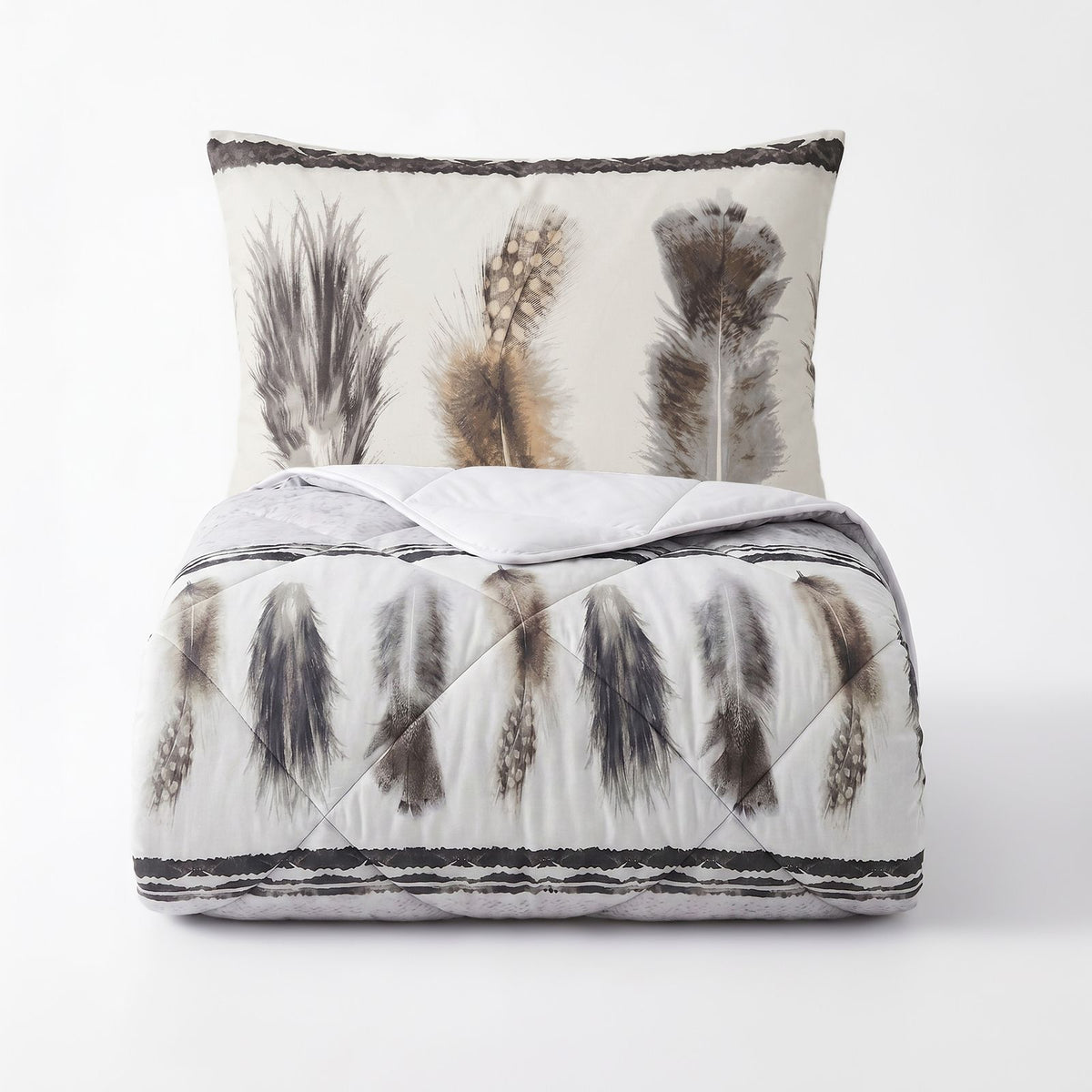 Lazy Dekbed Feathers 3 Zand Met Kussenslopen