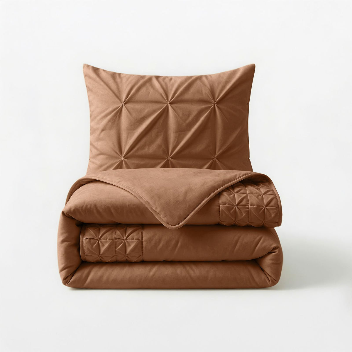 Dekbedovertrek Border Pintuck Mocha Moose