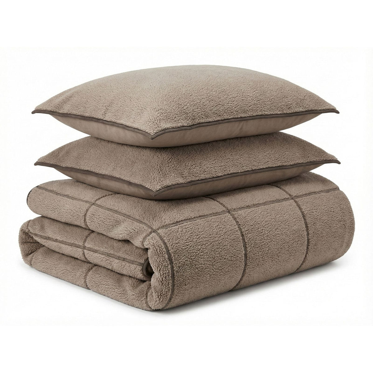 Dekbedovertrek Teddy Trim Taupe
