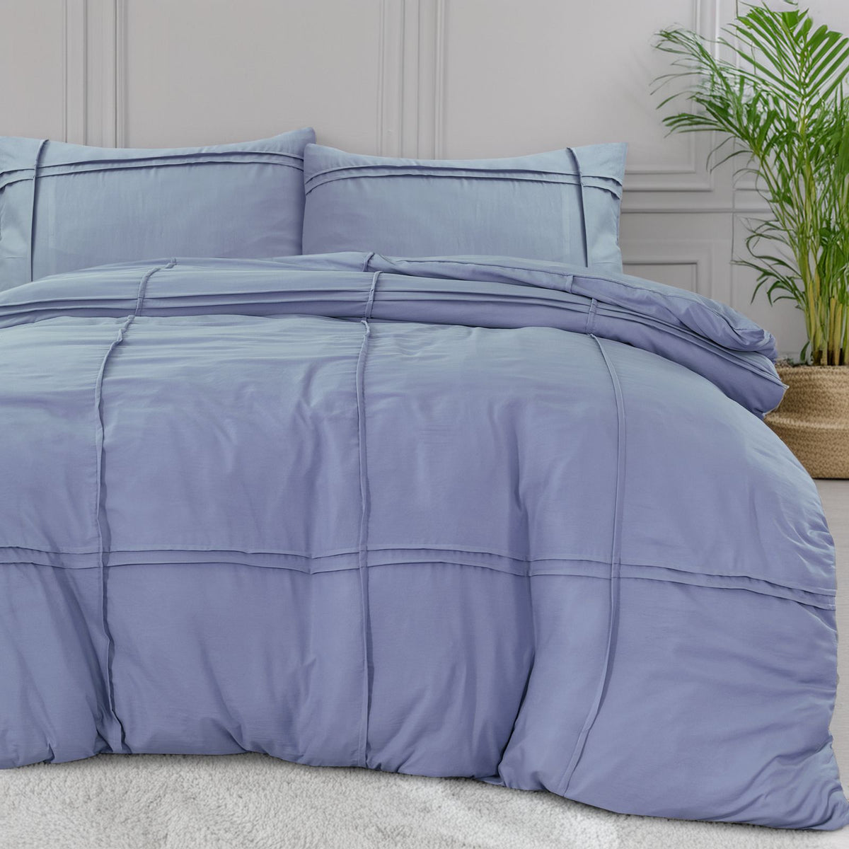 Dekbedovertrek Washed Tufted Blauw