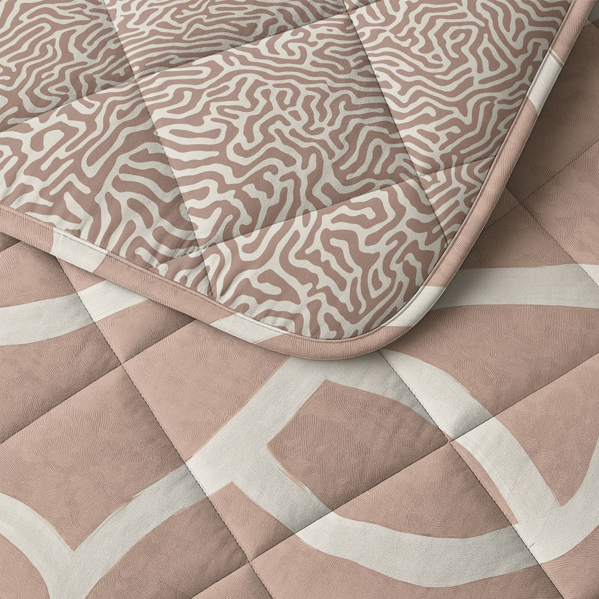 Lazy Dekbed Shapes Zand Met Kussenslopen