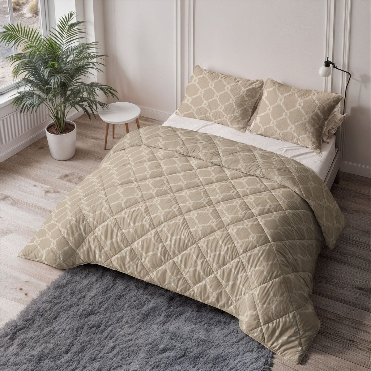 Venzo Lazy Dekbed Zand Met Kussenslopen