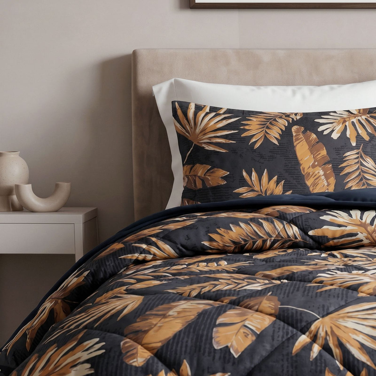 Lazy Dekbed Luisa Zwart Met Kussenslopen