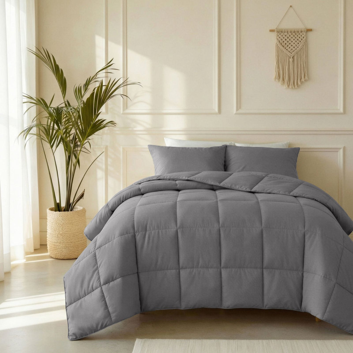 Lazy Dekbed Percale Antraciet