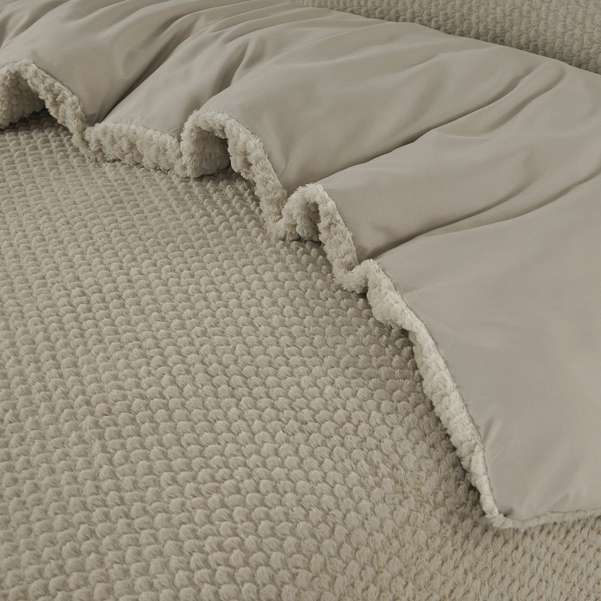 Dekbedovertrek Fur Teddy Taupe
