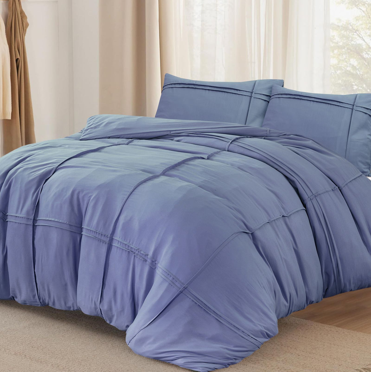 Dekbedovertrek Washed Tufted Blauw