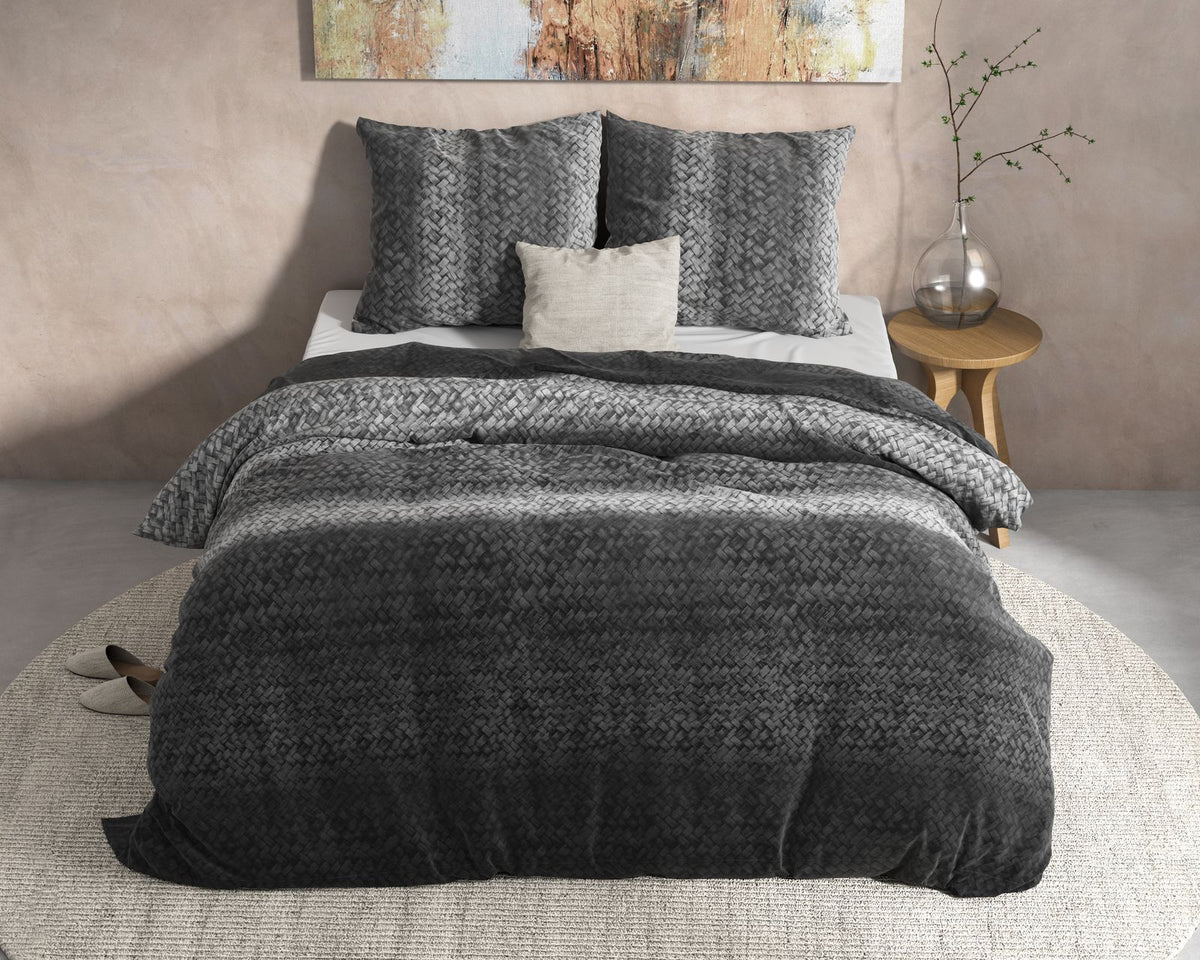 Dekbedovertrek DH Flanel Gradient Knits Antraciet