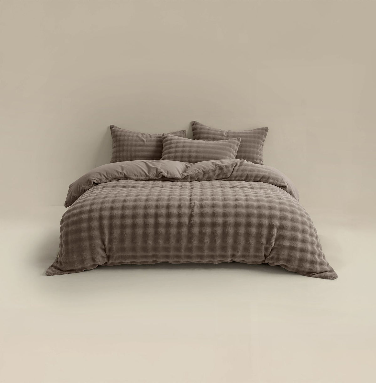 Dekbedovertrek Pompom Taupe